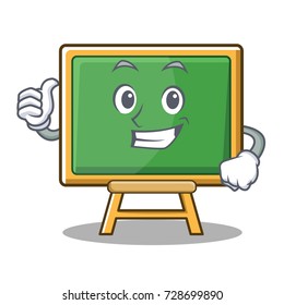 Thumbs up chalk board character cartoon