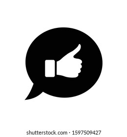 thumbs up chat icon Speech Bubble icon