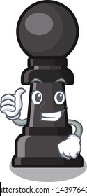 Thumbs up chess pawn toy the shape mascot