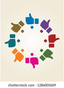 Thumbs circle design vector