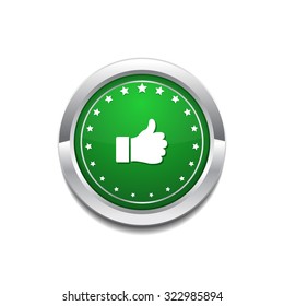 Thumbs Up Circular Vector GreenWeb Icon Button