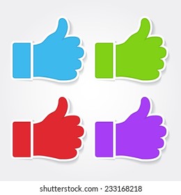 Thumbs Up Colorful Vector Icon Design