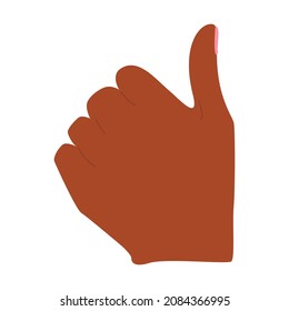 thumbs up communication gestures vector illustration different races