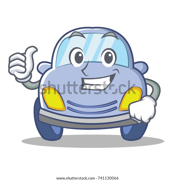 Thumbs up cute car\
character cartoon