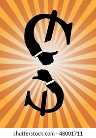 thumbs up for dollar sign