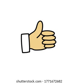 icono de doodle hacia arriba, ilustración vectorial