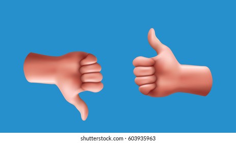 thumbs up and down