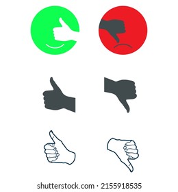 Thumbs up and down buttons icon stock illustration. Web buttons with green thumbs up and red thumbs down red.