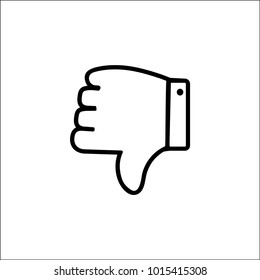 thumbs down or dislike hand vector icon for social media websites and mobile apps