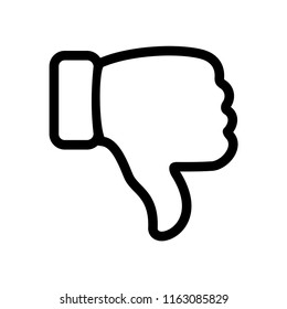 Thumbs down dislike, hate or thumbs down dislike for social networks
