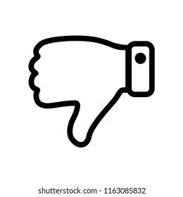 Thumbs down dislike, hate or thumbs down dislike for social networks