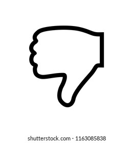 Thumbs down dislike, hate or thumbs down dislike for social networks