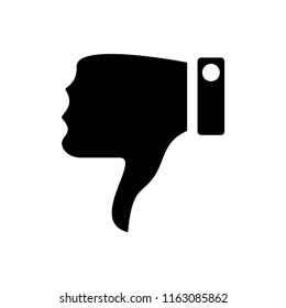Thumbs down dislike, hate or thumbs down dislike for social networks