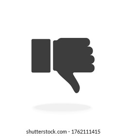 Thumbs Down Dislike Symbol Sign Simple Vector Illustration Silhouette Black