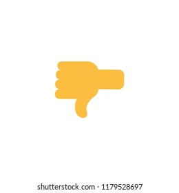 Thumbs down, dislike symbol, vector illustration
