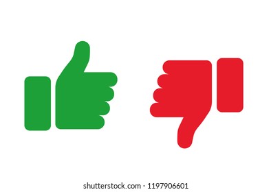 Green Thumb Red Down Stock Vector Stock Vector (Royalty Free) 708147076 ...