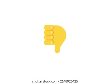 Thumbs Down Gesture Emoticon. Vector Thumbs Down Emoji