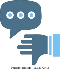 Thumbs Down Glyph Two Colour Icon