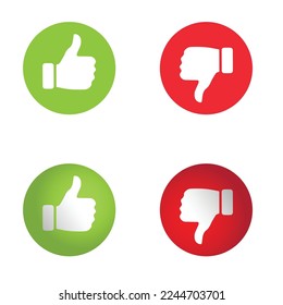 thumbs up and thumbs down icon design collection