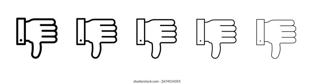 Daumt nach unten Symbol-Design, Logo, App, UI. Vektorgrafik, EPS
