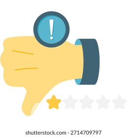 Icono de pulgar hacia abajo para desaprobación