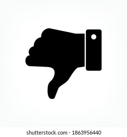 Icono de miniaturas hacia abajo. Símbolo de disgusto - Vector, Firma para diseño, presentación, sitio web o elementos de aplicaciones.