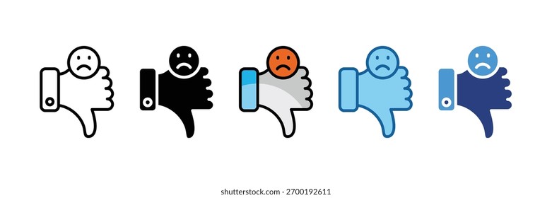 Pulgares abajo elemento de icono para el diseño