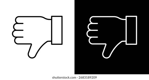 Icono de pulgares hacia abajo. Gráfico de Vector. EPS 10