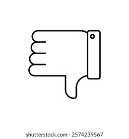 Thumbs down icon linear logo isolated