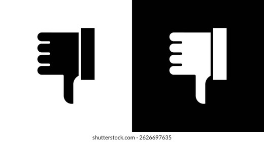 Thumbs down icon for logo web mobile app UI design.