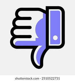 Thumbs down icon on a white background