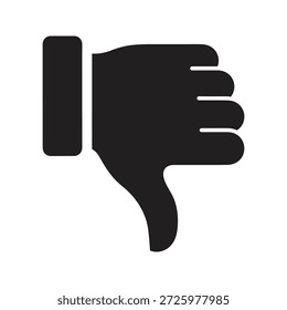 Thumbs down icon a symbol for dislike and negative feedback a sign of disapproval and rejection for social media and customer review ratings