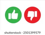 Thumbs up and down icon symbol. EPS Vector File