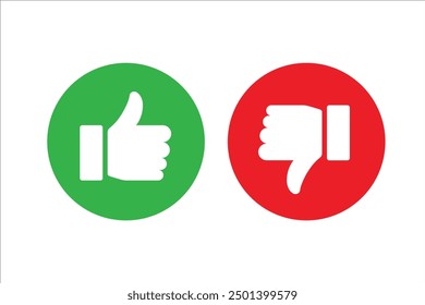 Thumbs up and down icon symbol. EPS Vector File