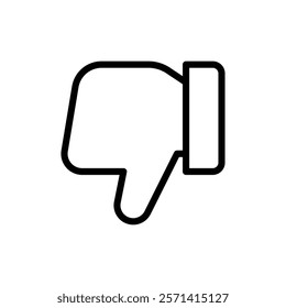 Thumbs down icon Thin line vector