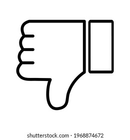 Thumbs up thumbs down icon vector color editable