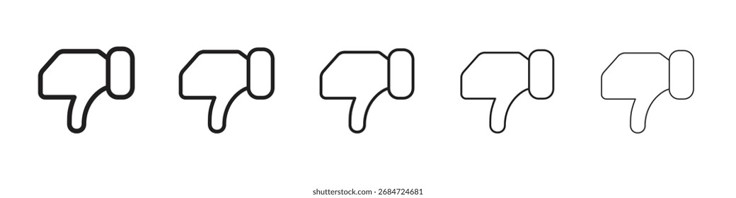 Daumen runter Symbol, Vektorgrafik einzeln