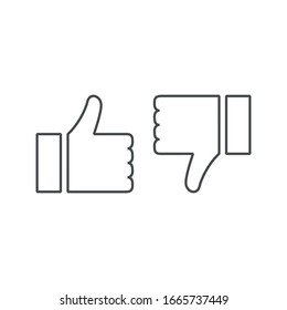 Thumbs Thumbs Down Icon Vector Isolated Stock Vector (Royalty Free ...