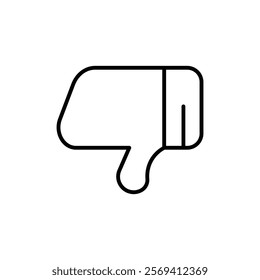 Thumbs down icon Vector logo outline