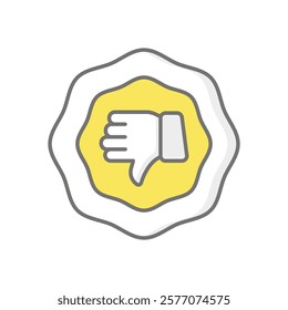 Thumbs Down icon vector stock illustration