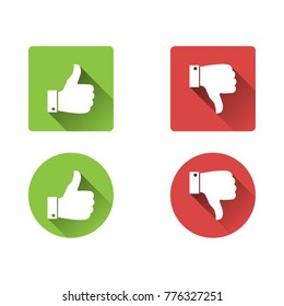 Thumbs Up and Thumbs Down Icons
