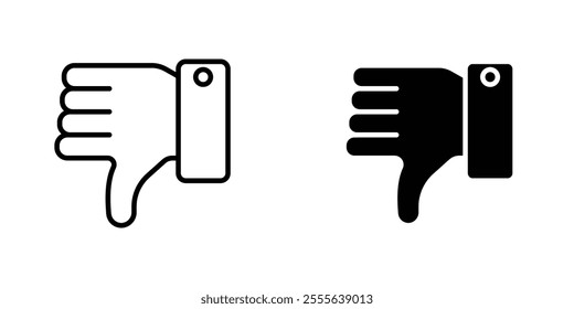 Thumbs down icons for app and websites.