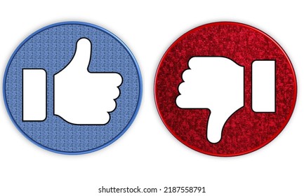 Thumbs up and thumbs down icons vector illustration set. 