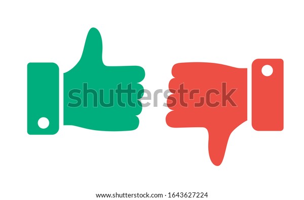 Thumbs Thumbs Down Like Deslike Symbol Stock Vector (Royalty Free ...