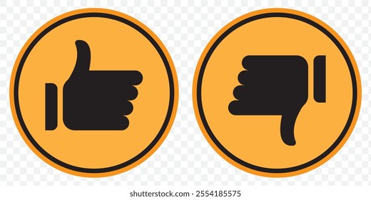 thumbs up and down like and dislike icon. eps 10.
