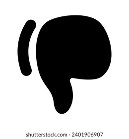 thumbs down line icon, dislike outline vector sign, linear style pictogram isolated on white. logo illustration