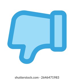 Bewerkbare vulpictogram voor omtrek duim omlaag
