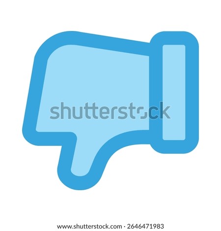thumbs down outline fill icon editable vektor