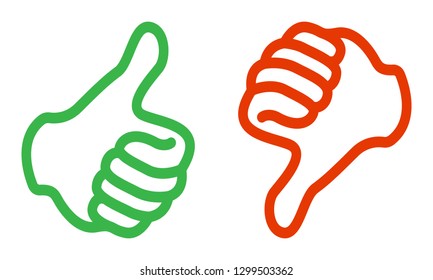 Thumbs Up & Thumbs Down - Rating System (Icons)