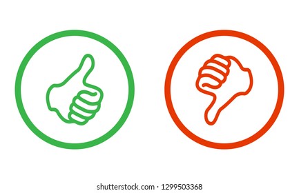Thumbs Up & Thumbs Down - Rating System (Icons)